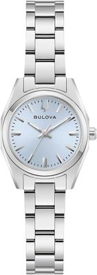 Bulova Surveyor (23mm) lichtblauwe wijzerplaat / roestvrijstalen band 96L345