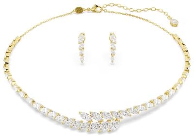 Swarovski Mesmera set, Set (2), Marquise cut, White, 18K gold finish 5764868