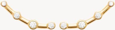 Burren Jewellery 18k Gold Plate Cz Creeper With 5 Cz Stones E1390