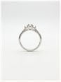 Emerald Natural Diamond 18ct White Gold Trilogy Side Stone Ring JM2151 - vue alternative 3
