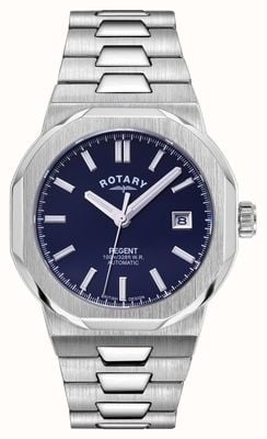 Rotary Sportregent automatisch (40 mm) middernachtblauwe wijzerplaat / roestvrijstalen armband GB05410/05