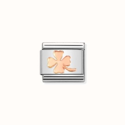 Nomination Composable Classic SYMBOLS 4 LEAF CLOVER ROSE GOLD 430104/44