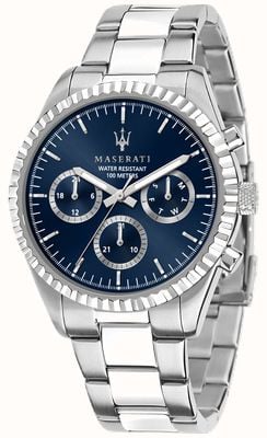 Maserati 竞争 |不锈钢手链|蓝色表盘 R8853100022