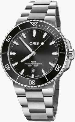ORIS Aquis Date Automatic (43.5mm) Black Dial / Stainless Steel Bracelet 01 733 7789 4154-07 8 23 04PEB