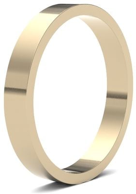 James Moore Wedding Rings | 9ct Yellow Gold | 2.5mm | Light | Flat | AG_2.5LLF-9Y
