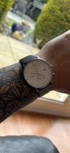 Customer picture of Junghans FORM C Chronoscope Calfskin Black Strap 41/4770.00