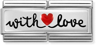 Nomination Classic Heart Sterling Silver & Steel Enamel Charm 330721/09