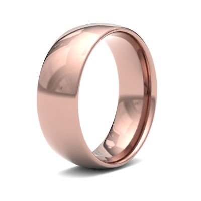 James Moore Wedding Ring | Or rose 18 carats | 7 mm | léger | taille traditionnelle | ag_7llc-18r AG_7LLC-18R