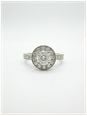 Round Brilliant Natural Diamond Platinum Halo Ring J62058