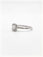 0.31ct Princess Natural Diamond Platinum Halo Ring ENG4981 - alternative Ansicht 2