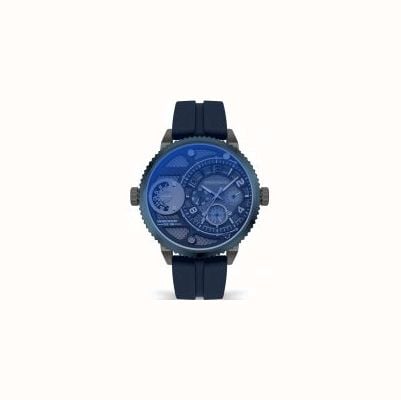 Police Ray (51mm) cadran verre bleu gris / bracelet silicone bleu PEWJQ2195240