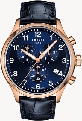 Tissot Chrono xl classic (45 mm) esfera azul profundo / cuero azul T1166173604200