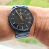 Customer picture of Bering Men's Titanium | Solar | Brushed Blue | Blue Titanium Strap | Blue Dial 15239-797