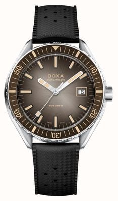 DOXA Sub 200 II Sharkhunter Vintage (44 mm) mostrador cinza degradê / pulseira de borracha preta com inspiração vintage 795.10.101V.20