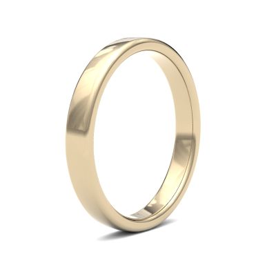 James Moore Wedding Rings | 18ct Yellow Gold | 3mm | Medium | Soft Court | AG_3GMS-18Y