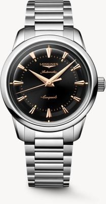 LONGINES Conquest Heritage Automatic (38mm) Black Dial / Stainless Steel Bracelet L16494526