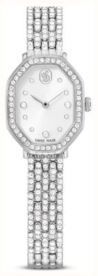 Swarovski Dextera Octagon (23mm) Silver Sunray Dial / Crystal-Set Stainless Steel Bracelet 5749451