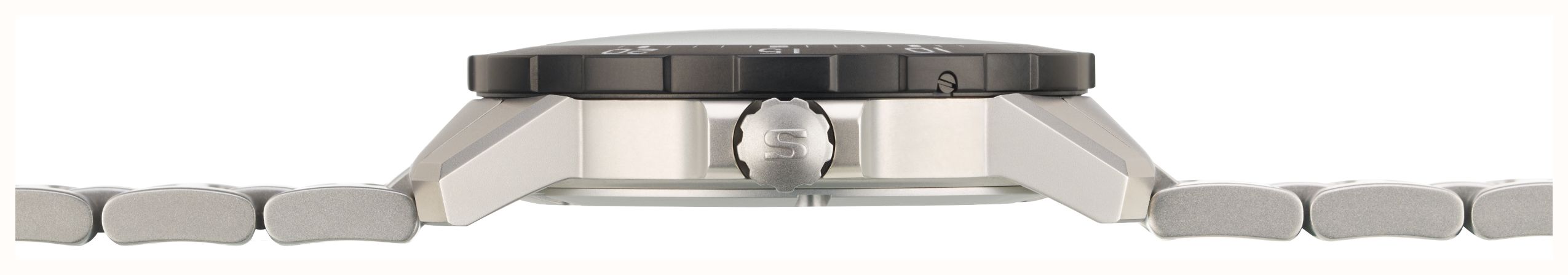 Sinn EZM 19 Mission Timer Automatic (41mm) Matte Black Dial / Stainless Steel H-Link Bracelet 119.010 - vista alternativa 3