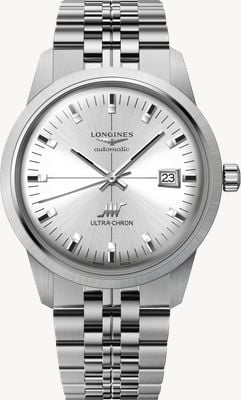 LONGINES Ultra-Chron Classic Automatic Chronometer (40mm) Sunray Silver Dial / Stainless Steel Bracelet Watch L29374726