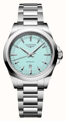 LONGINES Conquest Quartz (30mm) Mint-Blue Sandblasted Dial / Stainless Steel Bracelet L33504926