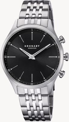 Kronaby Herren-Hybrid-Smartwatch aus Edelstahl mit Stahlarmband S3777/3