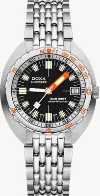 DOXA SUB 200T Sharkhunter (39mm) Black Iconic Dial / Stainless Steel Rice-Grain Bracelet 804.10.101.10