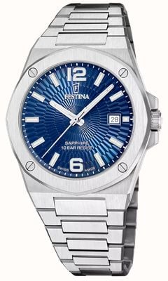 Festina スイス製ヴァレークォーツ（42mm）ブルーダイヤル／ステンレススチールブレスレット F22000/2