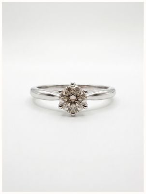 e alexandra 9ct White Gold Diamond Set Solitaire Ring 0.25cts Dr868w J2275