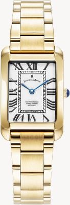 Jacques Du Manoir Emily Two-Hand Quartz (23mm) White Dial / Gold PVD Stainless Steel Bracelet JWL05802