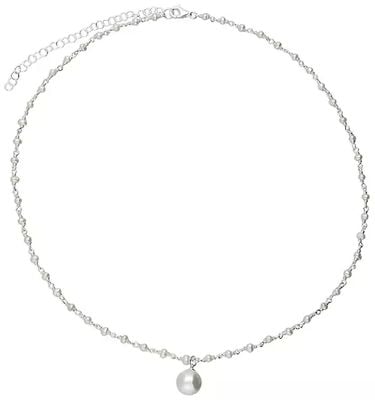 CME Leicester Limited Silver Shell Pearl Linked Beads With A Shell Pearl Charm H5422/S