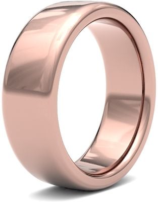 James Moore Wedding Ring  | 9ct Rose Gold | 7mm | Heavy | Size Soft Court | AG_7GHS-9R AG_7GHS-9R