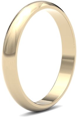 James Moore Wedding Rings | 9ct Yellow Gold | 2.5mm | Medium | D-Shape | AG_2.5GMD-9Y