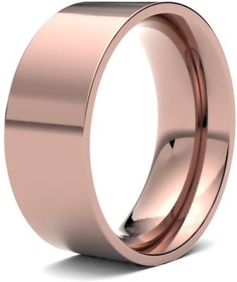 James Moore Wedding Rings | 9ct Rose Gold | 8mm | Medium | Flat Court | AG_8GME-9R