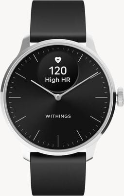 Withings Scanwatch Light – Hybrid-Smartwatch (37 mm), schwarzes Zifferblatt / schwarzes Premium-Sportarmband HWA11-MODEL 5-ALL-INT