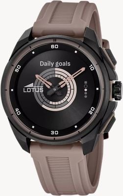 Lotus Connected Full D Hybrid Smartwatch (42.5mm) Digital Display / Pink Rubber Strap 20002/2