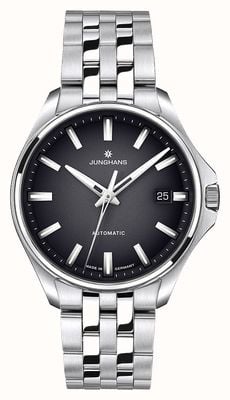 Junghans Meister S Automatic 36 (36mm) Gradient-Lacquered Black Dial / Stainless Steel Bracelet 27/4580.44
