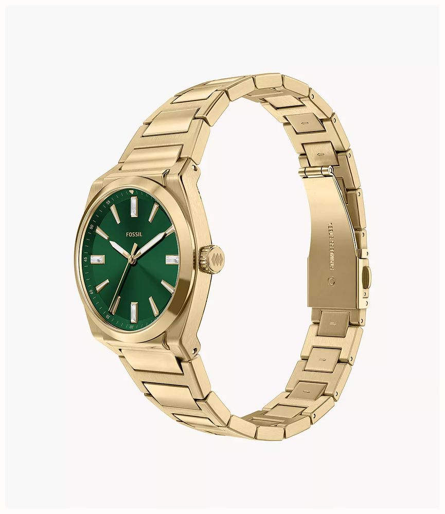 Fossil Everett 27 mm Three-Hand Gold-Tone Stainless Steel Fossil Watch ES5493 - 备用视图 4