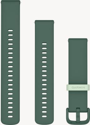 Garmin 快拆表带（20毫米），碧玉绿硅胶材质，搭配碧玉绿五金件 - 仅表带 010-12932-66