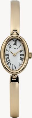 Timex Cavatina (19mm) White Dial / Gold-Tone Stainless Steel Bangle TW2Y27200
