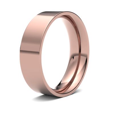 James Moore Wedding Rings | 9ct Rose Gold | 6mm | Medium | Flat Court | AG_6LME-9R