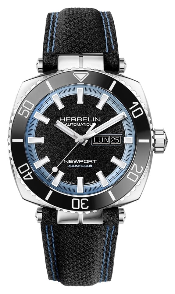 Herbelin Newport Diver Automatic Blue Flange 42mm Black Watch