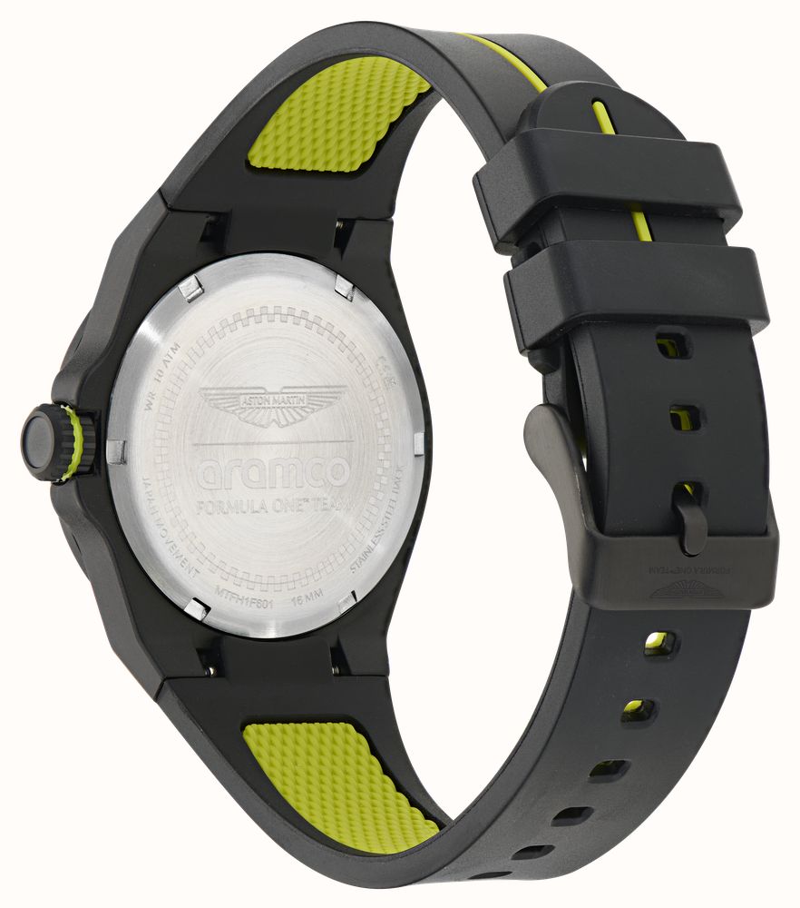 Aston Martin Aramco Formula One™ Team SHD Quartz (38mm) Black Dial / Black Silicone Strap MTFH1F601 - alternatieve weergave 3