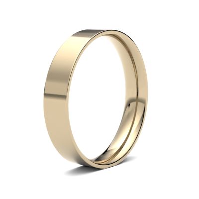 James Moore Wedding Ring | 9 Karat Gelbgold | 4 mm | leicht | Größe flacher Court | ag_4lle-9y AG_4LLE-9Y