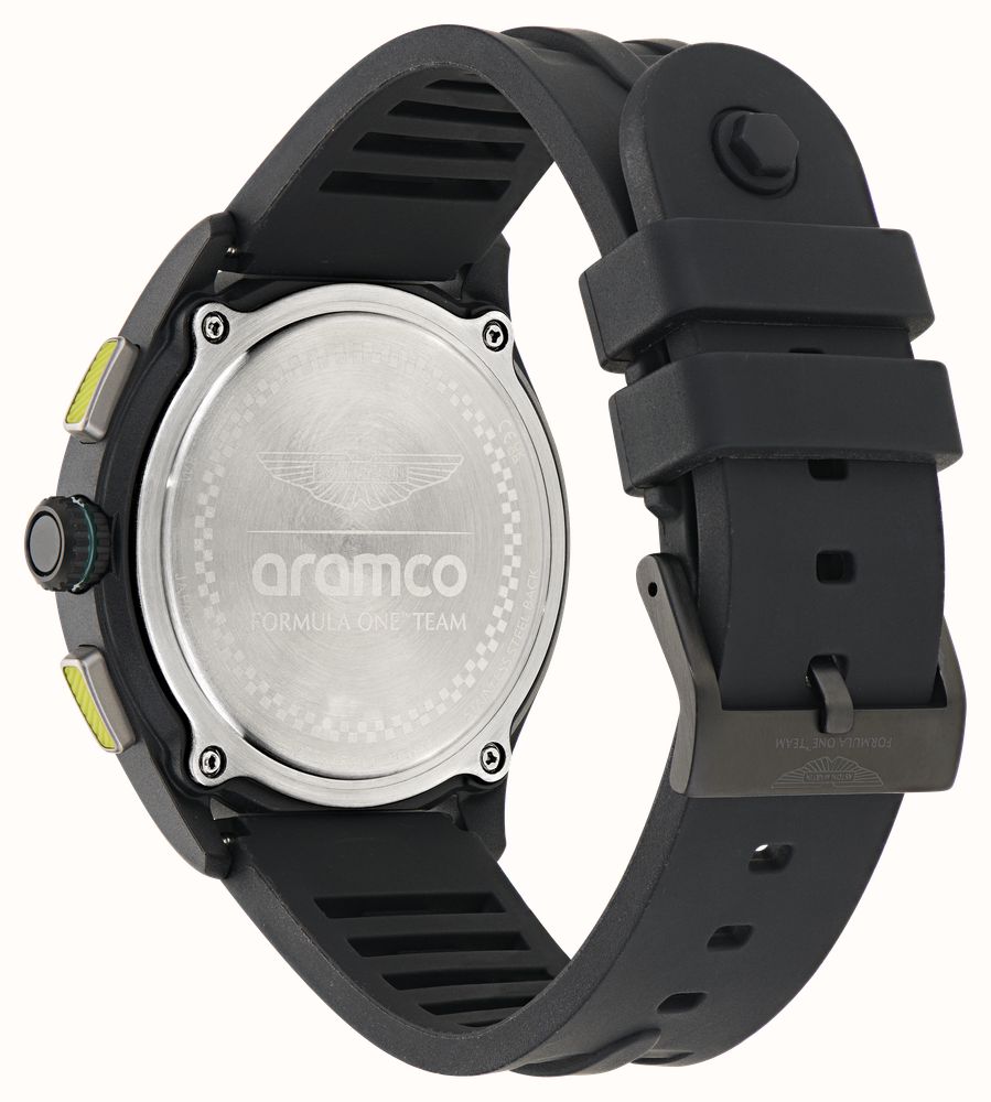 Aston Martin Aramco Formula One™ Team BLC Quartz Chronograph (44mm) Black Dial / Black Silicone Strap MTFB1F603 - widok alternatywny 3