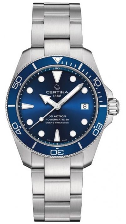 Certina Ds action plongeur | 38mm | powermatic 80 | acier montre