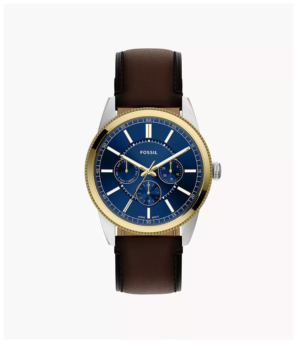 Fossil Pearson 42 mm multifonction cuir marron FS6195 montre