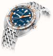 DOXA SUB 250T GMT Caribbean (40mm) Blue Iconic Dial / Stainless Steel Rice-Grain Bracelet Watch 855.10.201.10 - vista alternativa 3