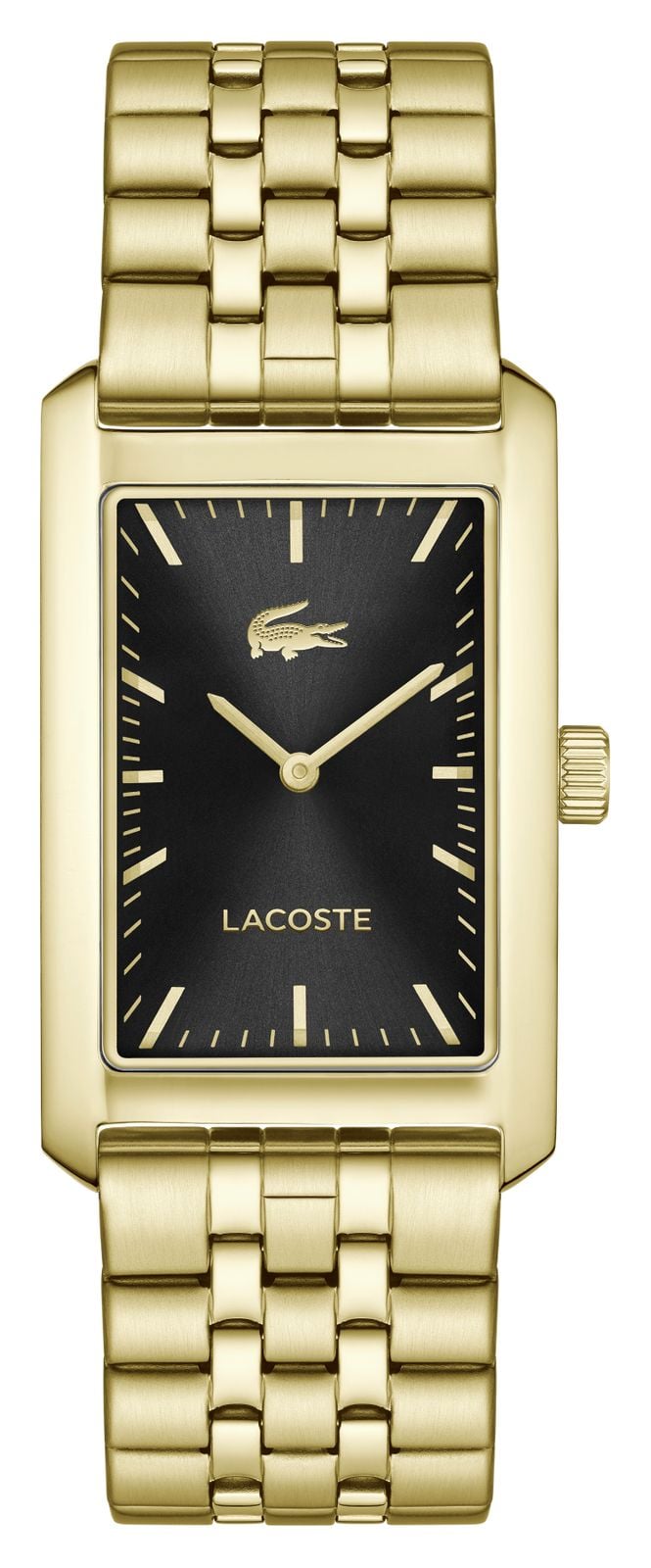 Lacoste Santiago cadran noir plaquÃ© or 2011530 montre