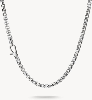 Thomas Sabo Thomas Sabo Rebel at Heart Men's 5.2mm Stainless Steel Box Chain Necklace KE2398-S01-53-L55
