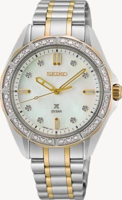 Seiko Damskie buty sportowe Prospex z masy perłowej wysadzanej diamentami SUR622J1